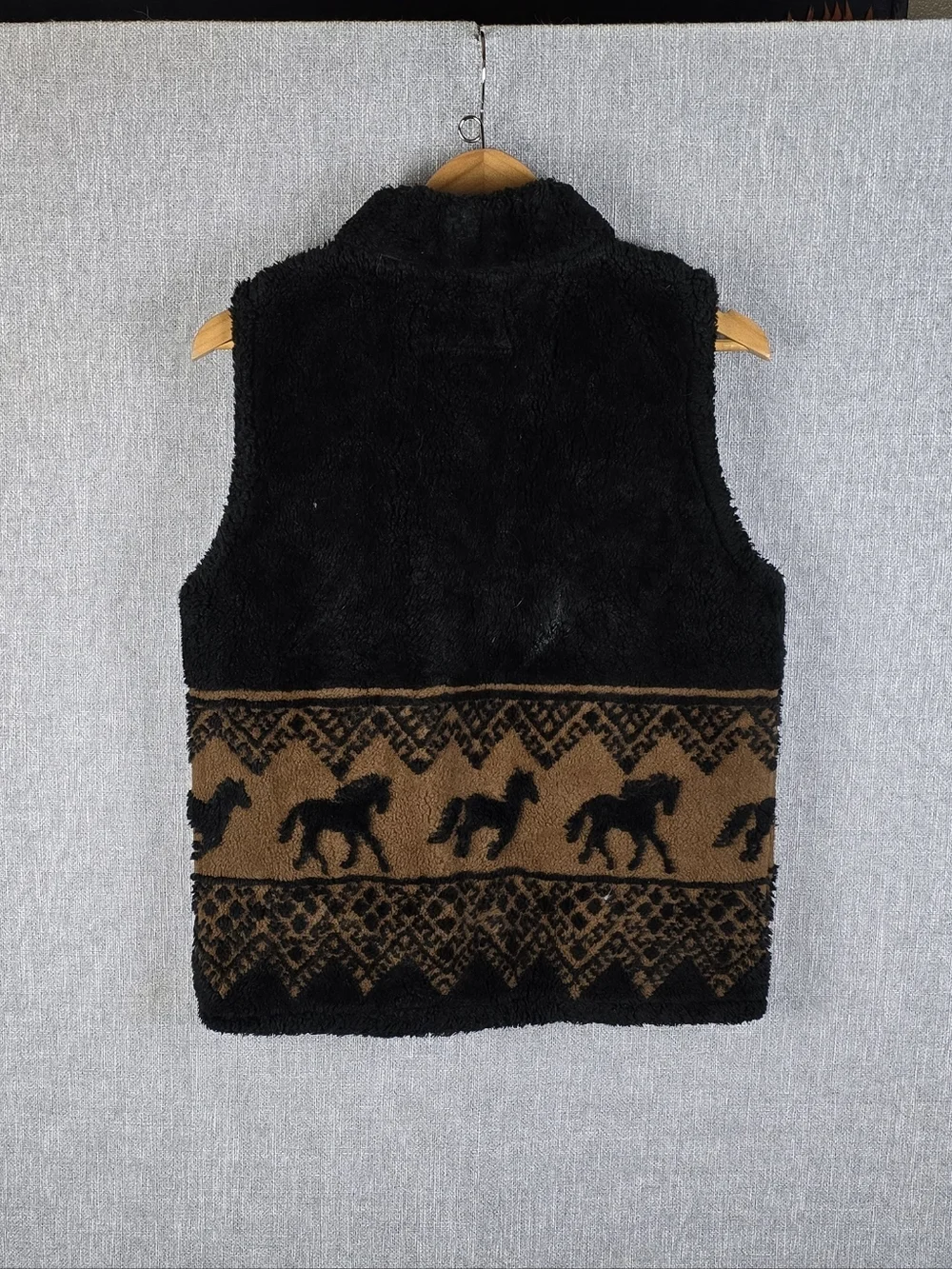Bear Ridge Outfitters Black/Tan Vest Vintage Womens Sz S Made In U.S.A. - Picture 3 of 5